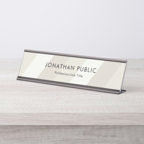 Stylish Design Elegant Pastel Color Harmony Top Desk Name Plate