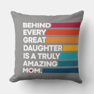 Stylish Design Expression Text for Mothers Day Throw Pillow