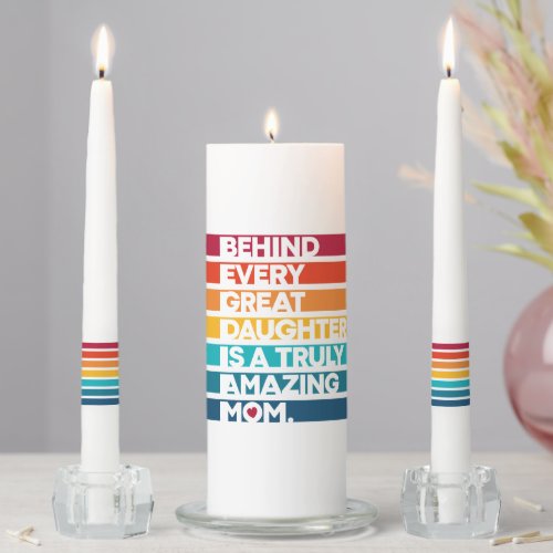 Stylish Design Expression text for Mothers day  Un Unity Candle Set