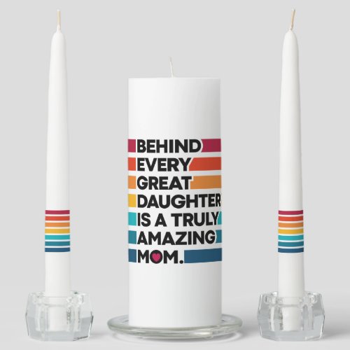 Stylish Design Expression text for Mothers day  Unity Candle Set