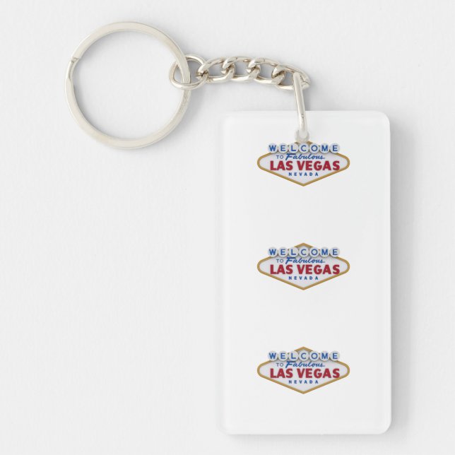 Stylish design Las Vegas 9 Keychain (Front)