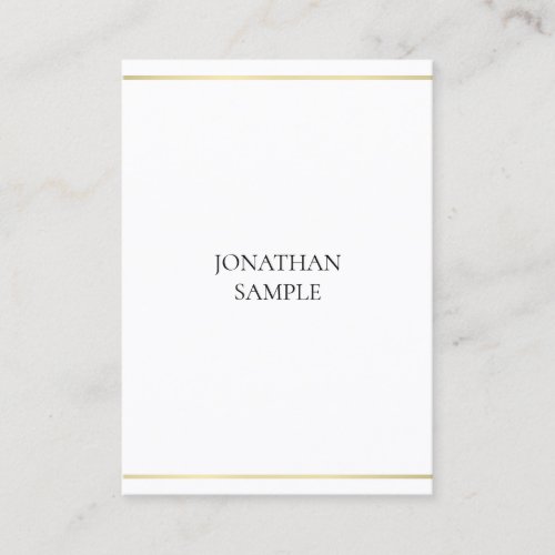 Stylish Design Modern Professional Gold Look Clean Business Card