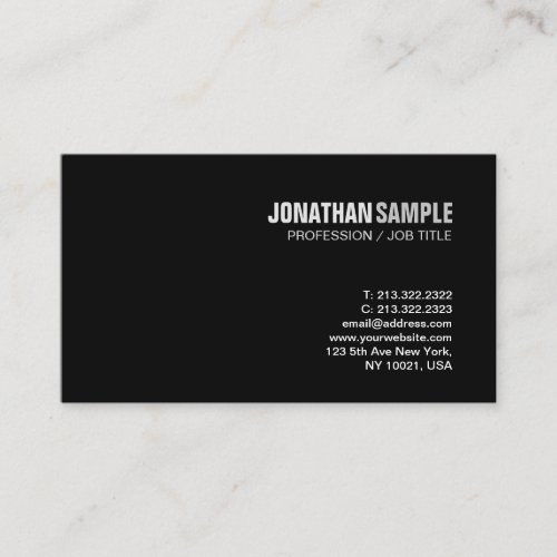 Stylish Design Modern Simple Chic Plain Trendy Business Card