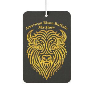 Stylish Design of a Gold Bison Buffalo Head Air Freshener