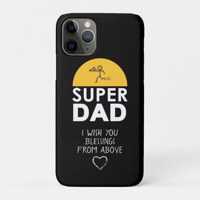 Stylish Design "SUPER DAD" Personalized Wishes Case-Mate iPhone Case (Back)