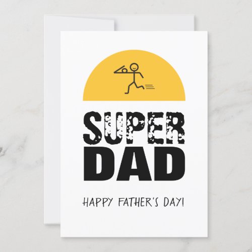 Stylish Design SUPER DAD Personalized Wishes Invitation