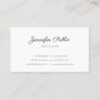 Stylish Design White Minimalistic Trendy Plain Business Card