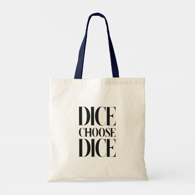 Stylish Dice Tote Bag, Dice Themed Bag (Back)