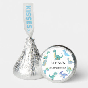 Stylish Dinosaur Baby Shower White Hershey®'s Kisses®