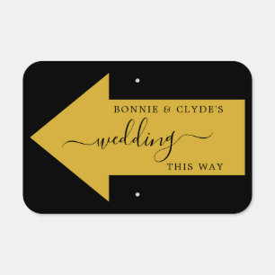 Stylish Direction Metal Sign for Wedding Entrance