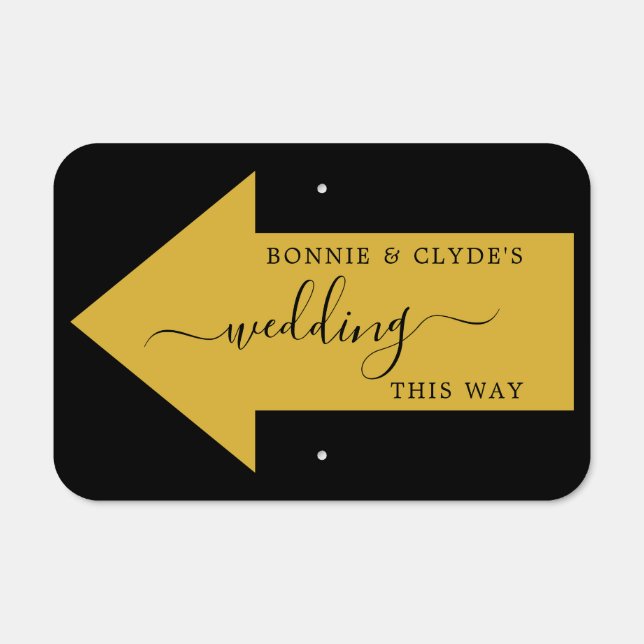 Stylish Direction Metal Sign for Wedding Entrance (Front)
