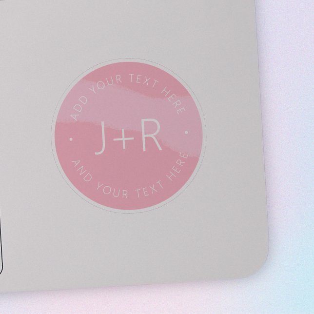 Stylish DIY Couples Monogram & Editable Sticker (Creator Uploaded)