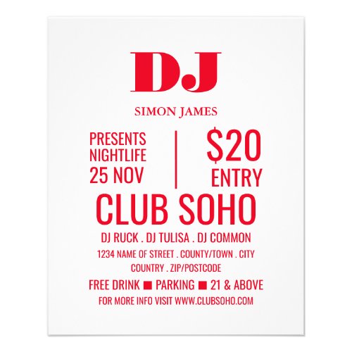 Stylish DJ Club Event Advertising Flyer