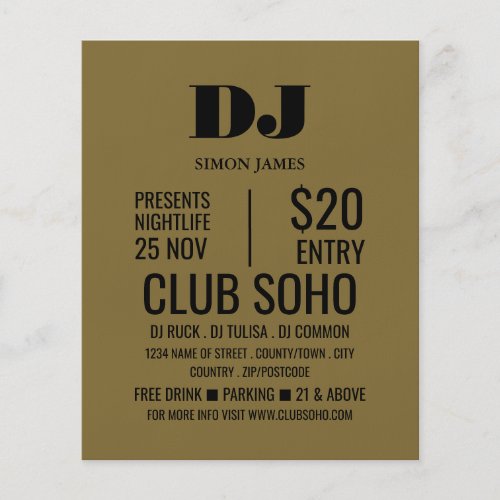 Stylish DJ Club Event Advertising Flyer