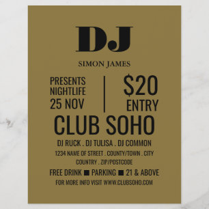 Stylish DJ, Club Event Advertising Flyer