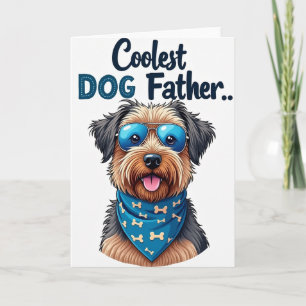 Stylish Dog Dads Day Card