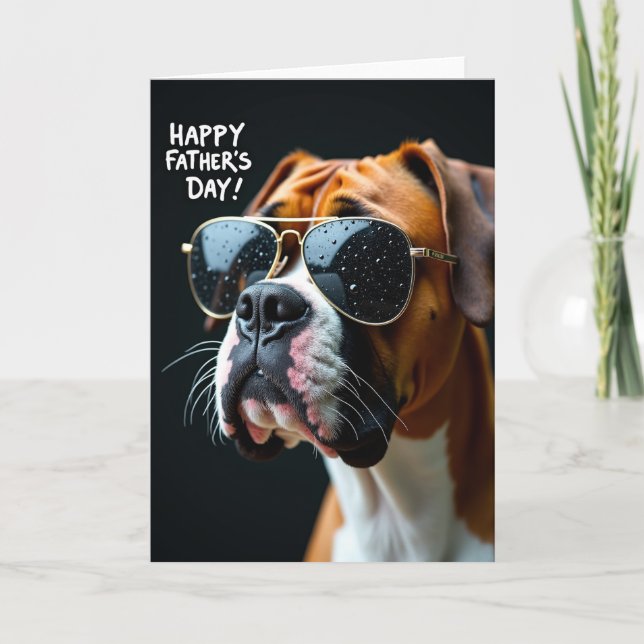 Stylish Dog Fathers Day Card (Front)