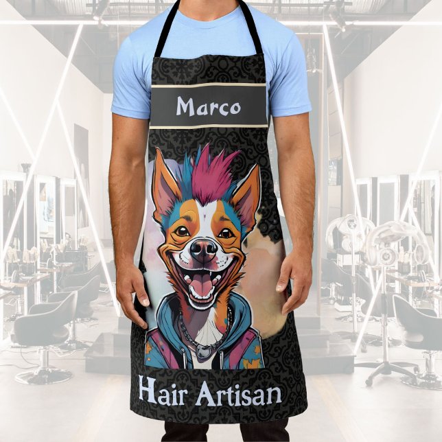 Stylish Dog Gifts for Hairdressers Hair Stylists Apron (Stylish Dog Gifts for Hairdressers Hair Stylists)