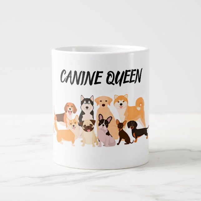 Stylish Dog Mom Giant Coffee Mug (Front)