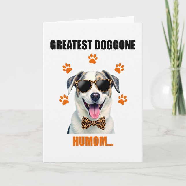 Stylish Dog Mothers Day Card (Front)
