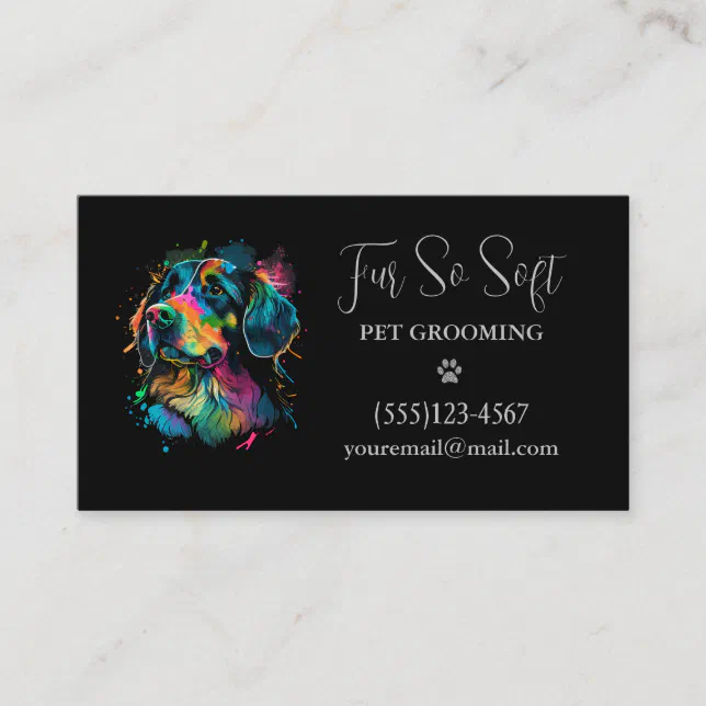 Picture of Stylish Dog Pet Grooming Service Business Card | Zazzle