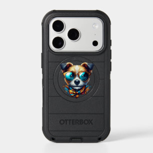Stylish Dog With Glasses Colorful Modern Pet Art iPhone 17 Pro Case