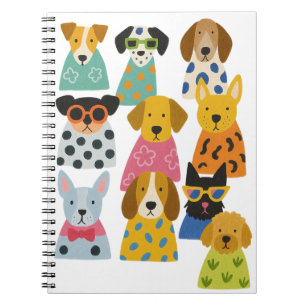 Stylish Dogs  Funny Pet Lover Gift Notebook