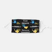 Stylish Down Syndrome Awareness Reusable Adult Cloth Face Mask (Front, Folded)
