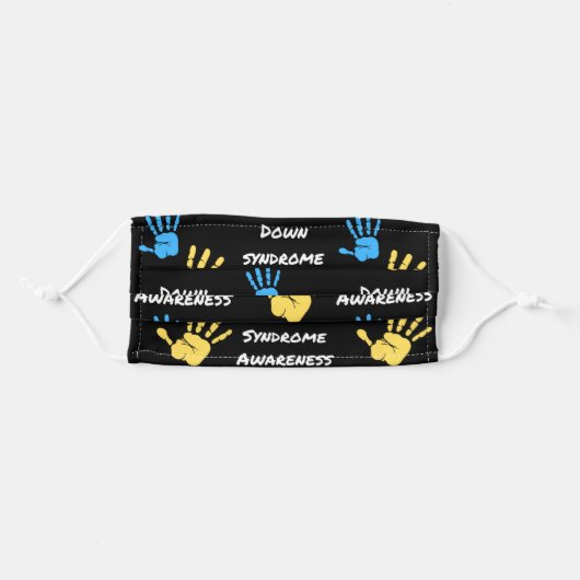 Stylish Down Syndrome Awareness Reusable Adult Cloth Face Mask (Front, Folded)