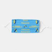 Stylish Down Syndrome Awareness Ribbon Reusable Adult Cloth Face Mask (Front, Folded)