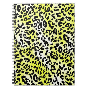 stylish dress pattern design with leopard skin eff notebook