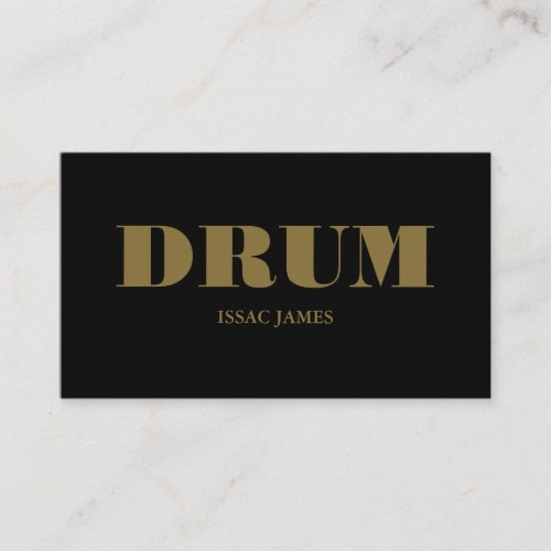 Stylish Drummer Professional Musician Business Card