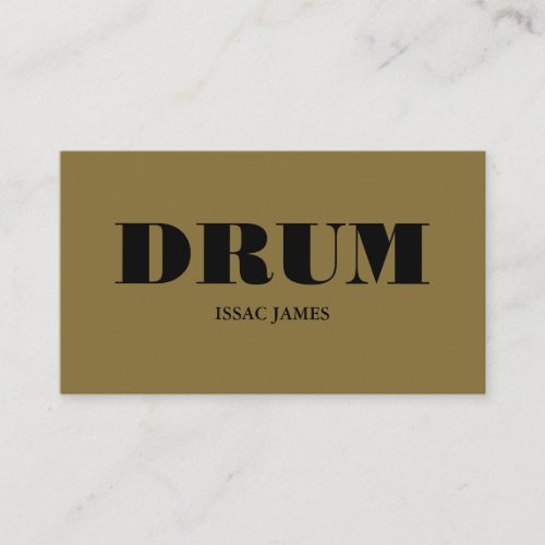 Stylish Drummer Professional Musician Business Card