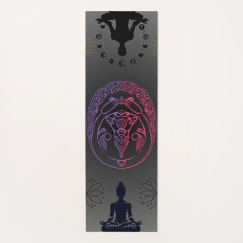 Stylish Dual_Design Yoga Mat with Vibrant Mandala 