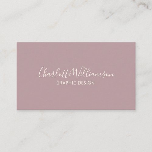 Stylish Dusty Lilac Chic Elegant Monogram Minimal Business Card