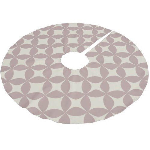 Stylish Dusty Mauve Geometric Shapes Pattern Chic Brushed Polyester Tree Skirt