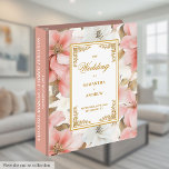 Stylish Dusty Pink Gold Wedding Memory Album 3 Ring Binder<br><div class="desc">✅ For matching items search 193W in my collections ✅ Capture every special memory of your big day with our Wedding Ring Binder and Album Collection, featuring elegant dusty blue and pastel blue watercolor flowers accented by shimmering gold glitter ovals. Perfect for a modern, boho, or romantic wedding theme, these...</div>