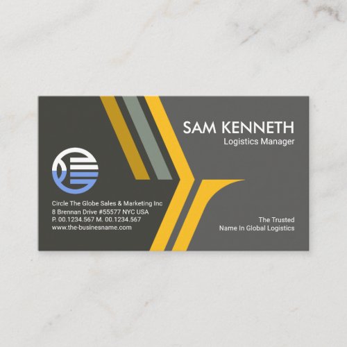 Stylish Eagle Wings Border Founder CEO Business Card