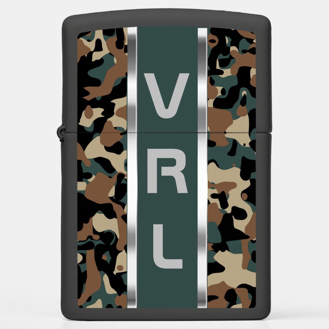 Stylish Earth brown Camouflage Zippo Lighter Zazzle