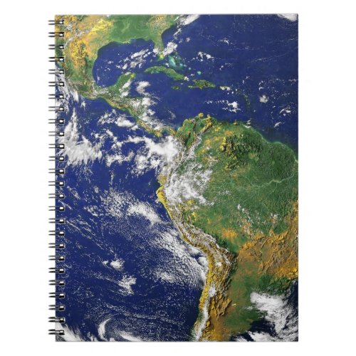 Stylish Earth World Map Planet Blue Green Modern Notebook