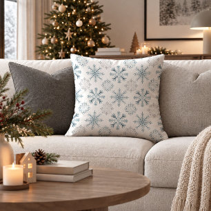 Stylish Earthy Scandinavian Snowflake Pillow Decor