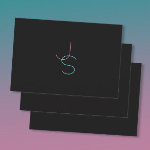 Stylish Editable Any Two Modern Looking Initials  Wrapping Paper Sheets