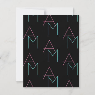 Stylish Editable Any Two Modern Tiled Initials Invitation