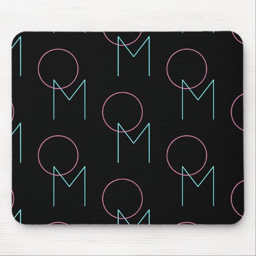 Stylish Editable Any Two Modern Tiled Initials  Mouse Pad