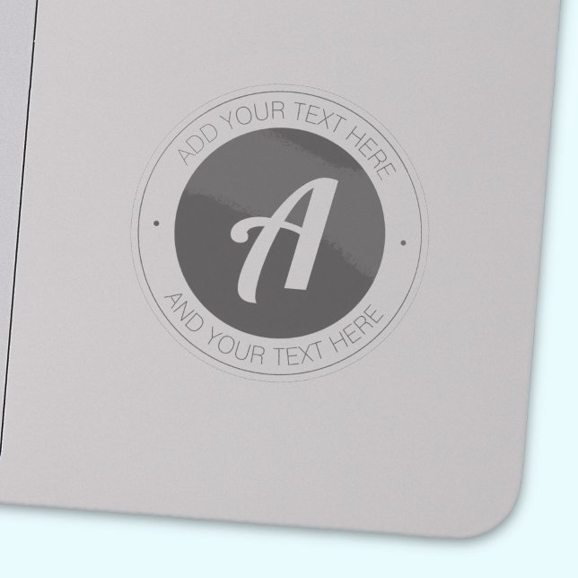 Stylish Editable Monogram or Add Your Own Logo Sticker (Creator Uploaded)