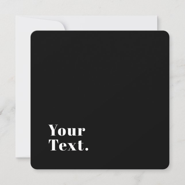 Stylish Editable Retro Modern Name (or other text) Note Card (Front)