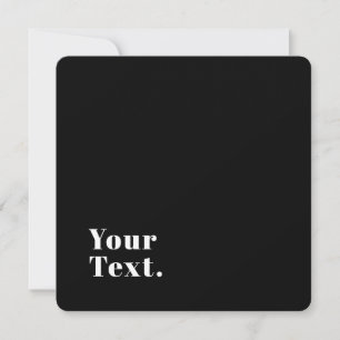 Stylish Editable Retro Modern Name (or other text) Note Card