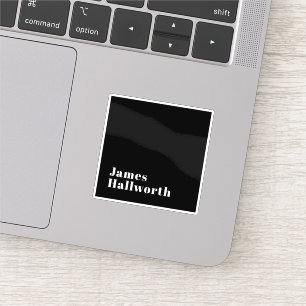 Stylish Editable Retro Modern Name (or other text) Sticker