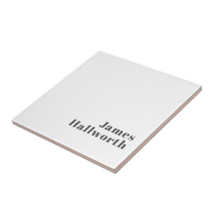 Stylish Editable Retro Modern Text   Grey Ceramic Tile