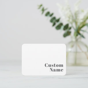Stylish Editable Retro Modern Text Grey Note Card